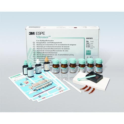 3M (Solventum) Vitremer Glass Ionomer Core Buildup/Restorative Introductory Kit, Assorted Shades A3, A4, C2, C4, Pedo, Blue, 3303I thumbnail 5