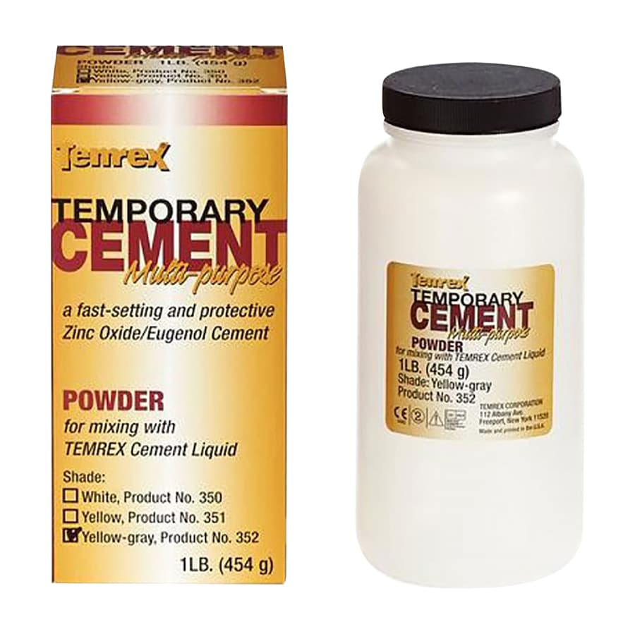 Temrex Zinc Oxide Eugenol Temporary Cement Powder, White, 1 lb (350) thumbnail 14