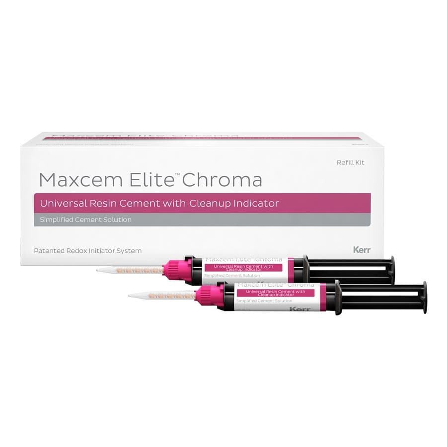 Maxcem Elite Chroma Universal Resin Cement Refill, Yellow, 5g Dual Syringes, 2/Pk, 36302 thumbnail 16