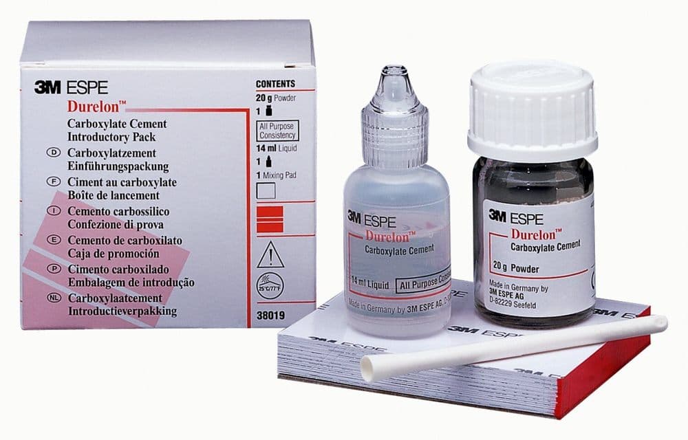 Durelon Carboxylate Luting Cement, Regular Set, Introductory Kit, 20 g Powder & 14 mL Liquid, 38019 thumbnail 7