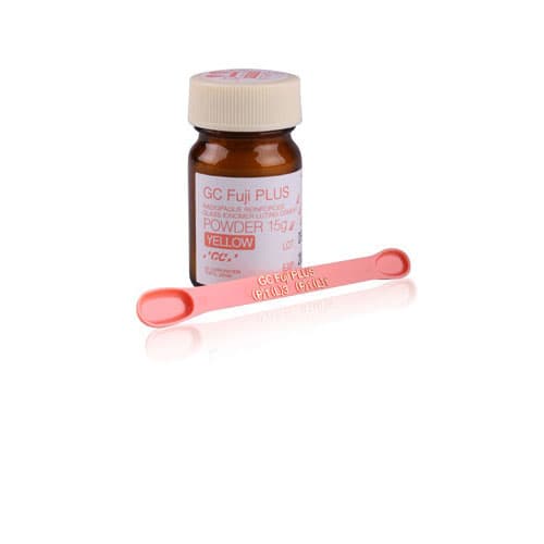 GC Fuji PLUS Resin-Reinforced Glass Ionomer Luting Cement, Powder Refill, 15 g Bottle, Yellow, 431012 thumbnail 15