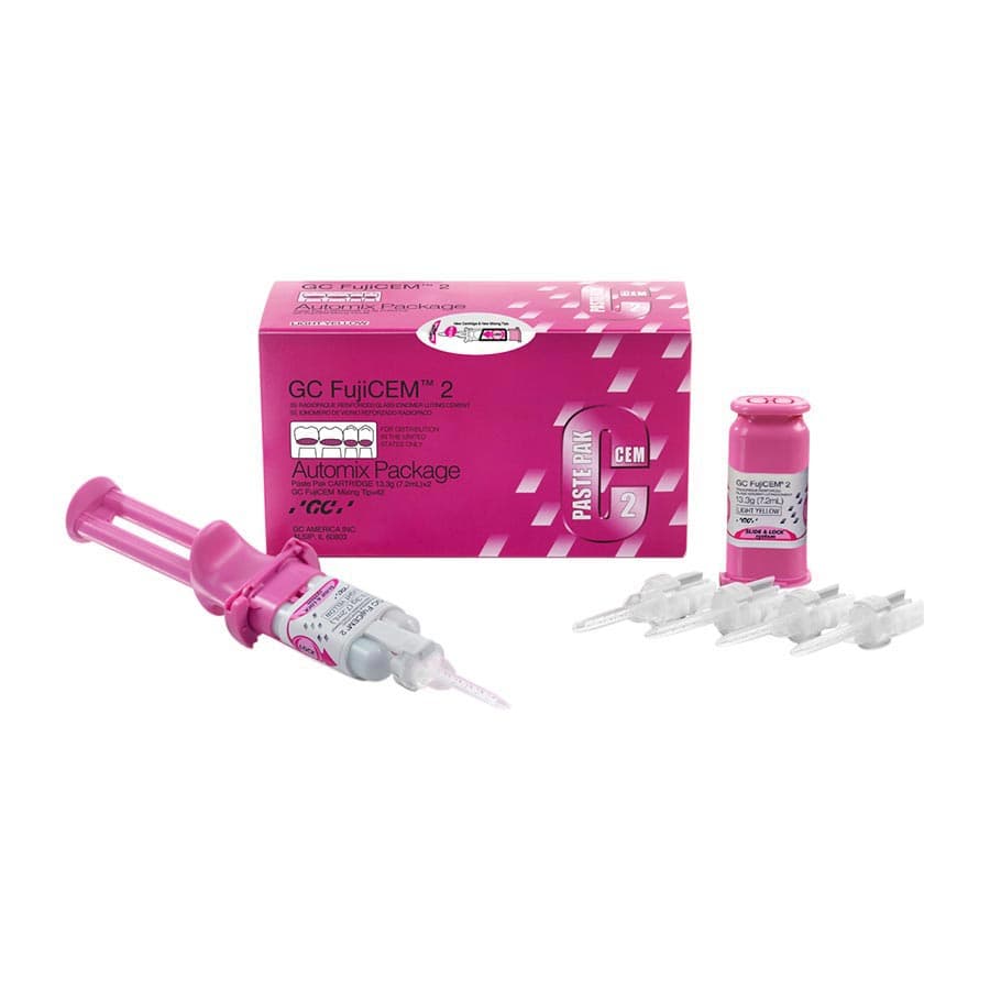 GC FujiCEM 2 Automix Resin-Modified Glass Ionomer Luting Cement Package, 2 x 7.2 mL (13.3 g) Cartridges with Mixing Tips, 441000 thumbnail 12