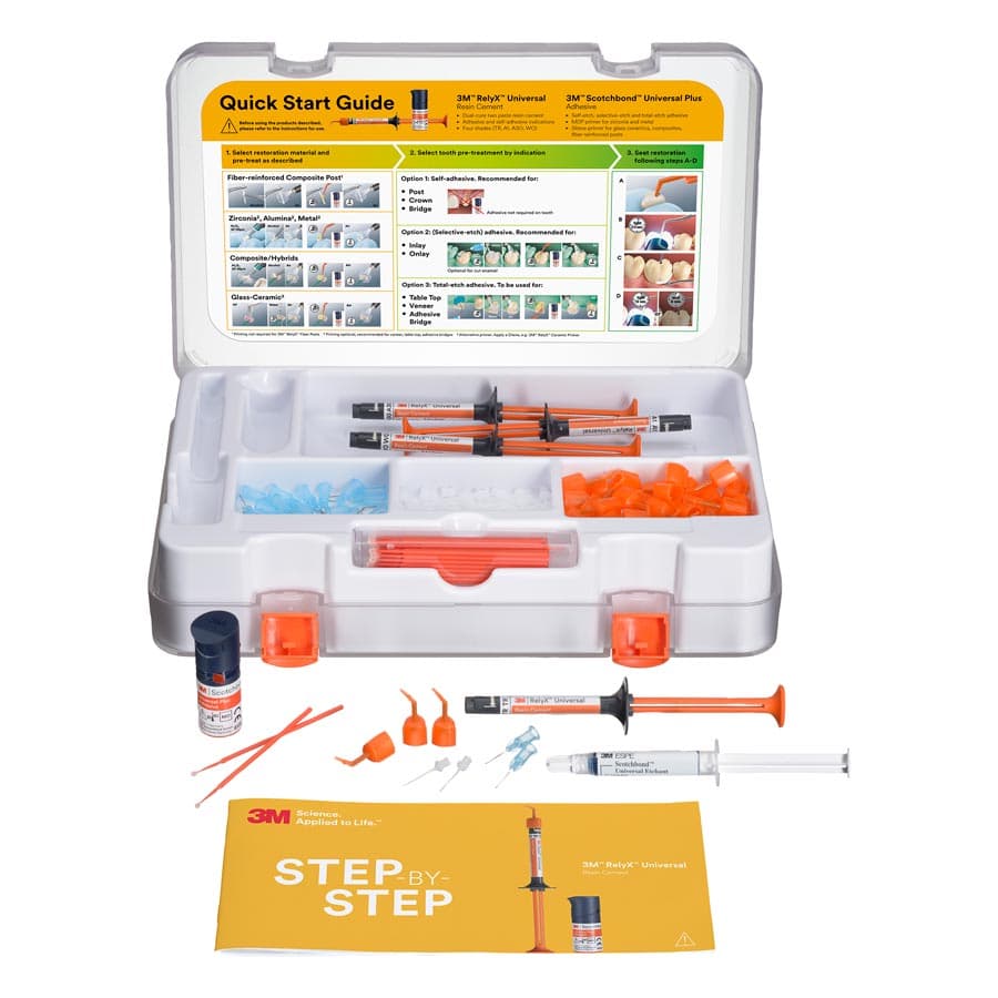 3M RelyX Universal Resin Cement Intro Kit, Shades TR, A1, A3O, WO, 4 x 3.4g Syringes, 56968 thumbnail 11