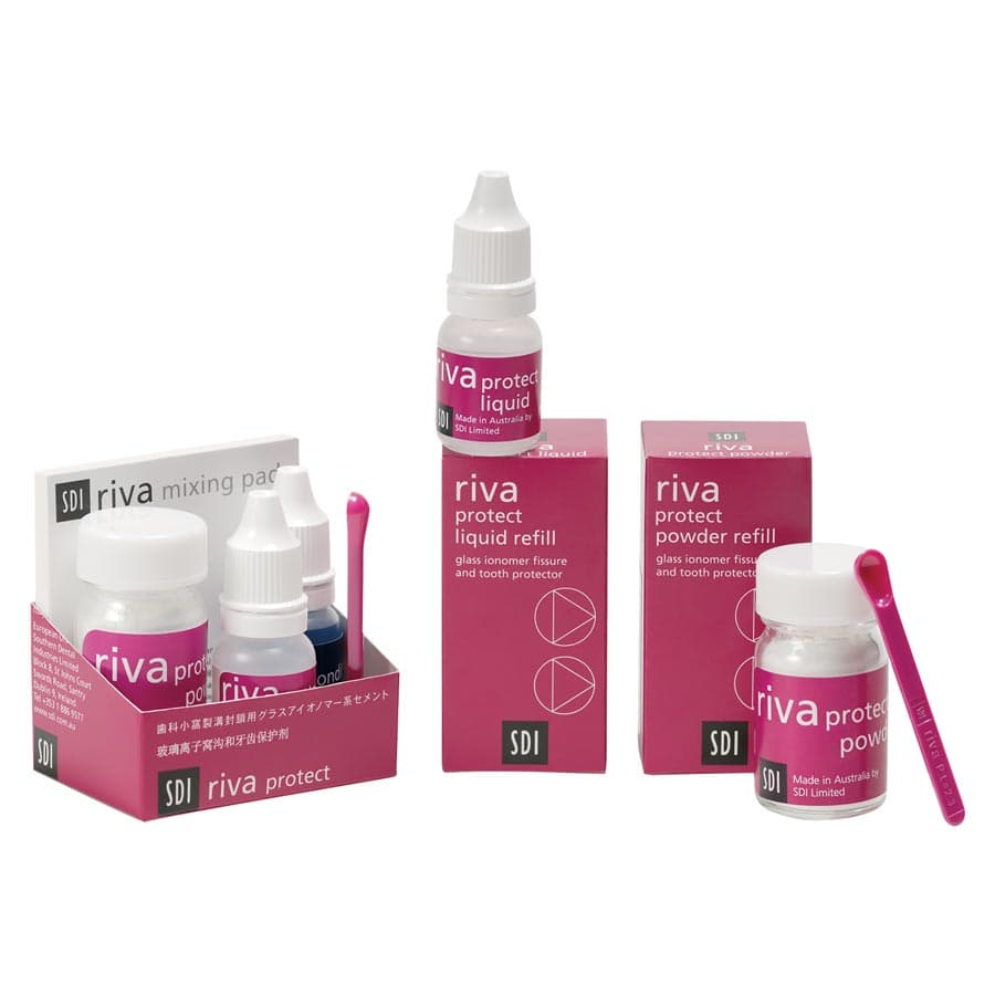 SDI Riva Protect Glass Ionomer Pit & Fissure Sealant, Powder/Liquid Kit, Pink, Self-Cure, 1/Kit, #8680501 thumbnail 2