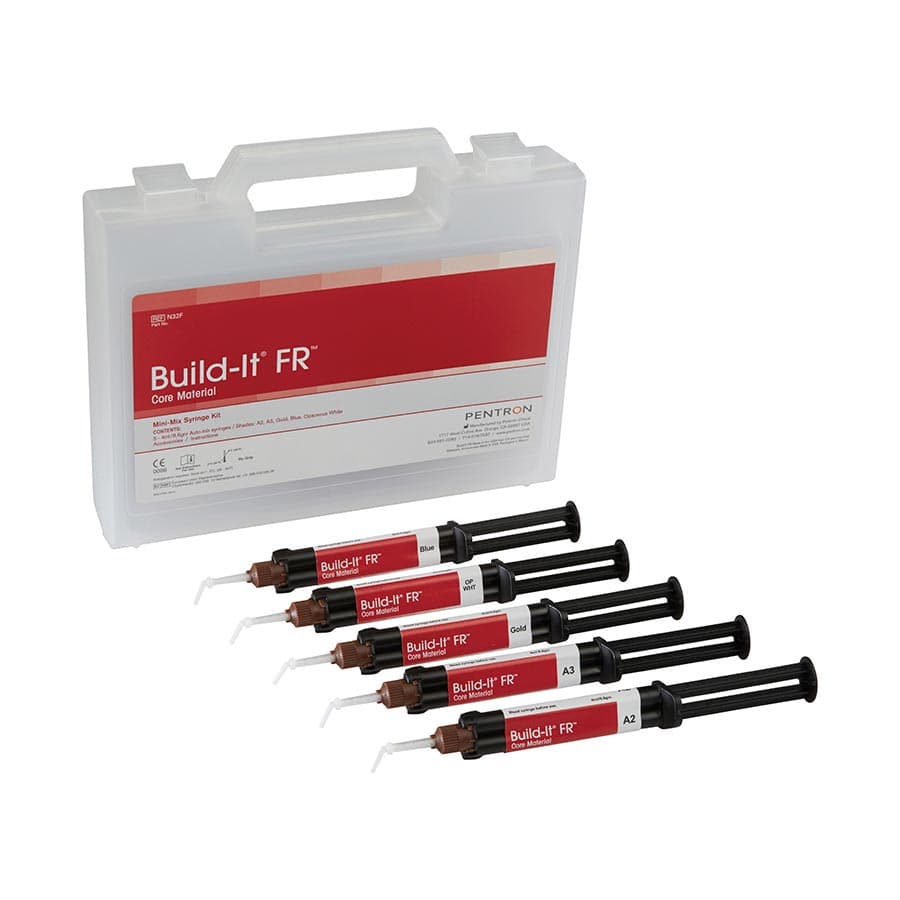Build-It FR Fiber Reinforced Core Build-Up Material, Mini-Mix Syringe Kit, 5 x 4 mL Syringes (A2, A3, Blue, Gold, Opaceous White) with Accessories, N32F thumbnail 15