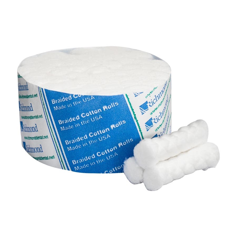 Richmond Braided Cotton Rolls, Medium, 3/8" x 6", Non-Sterile, 200/Pk, 201208 thumbnail 12