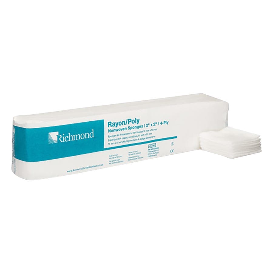 Rayon/Poly Non-Woven Sponges, 4-Ply, 2" x 2", Non-Sterile, 5000/Case, 300634 thumbnail 6