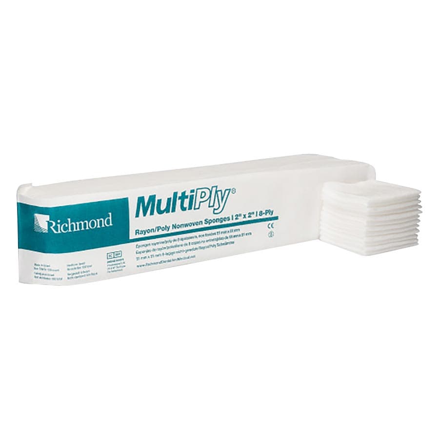 Richmond MultiPly Rayon/Poly Nonwoven Sponges, Non-Sterile, 2" x 2", 8-Ply, 3000/Case, 300637 thumbnail 6