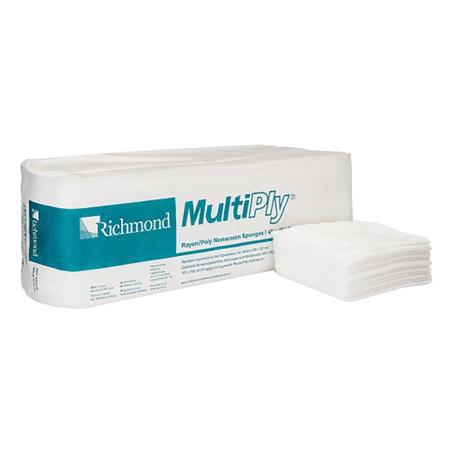 MultiPly Non-Woven Sponges, Rayon/Polyester, 4" x 4", 8-Ply, Non-Sterile, 2000/Case, 300639 thumbnail 5