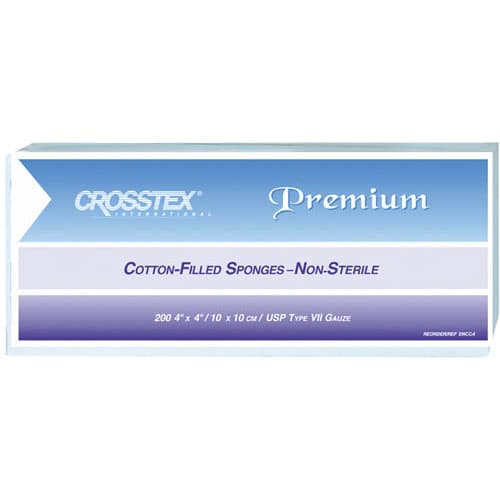 Crosstex Premium Cotton-Filled Exodontia Sponges, Non-Sterile, 4" x 4", 2000/Case, ENCC4 thumbnail 5