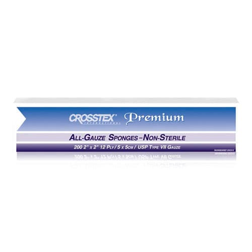 Crosstex All-Gauze Premium Non-Sterile Sponges, 2" x 2", 12-Ply, 8000/Case, ENC212 thumbnail 4