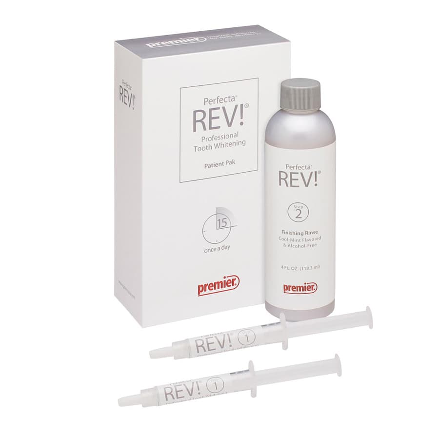 Perfecta REV! Take-Home Tooth Whitening Patient Pak, 14% Hydrogen Peroxide, 2 x 3cc Syringes + 4oz Finishing Rinse, 4000142 thumbnail 6