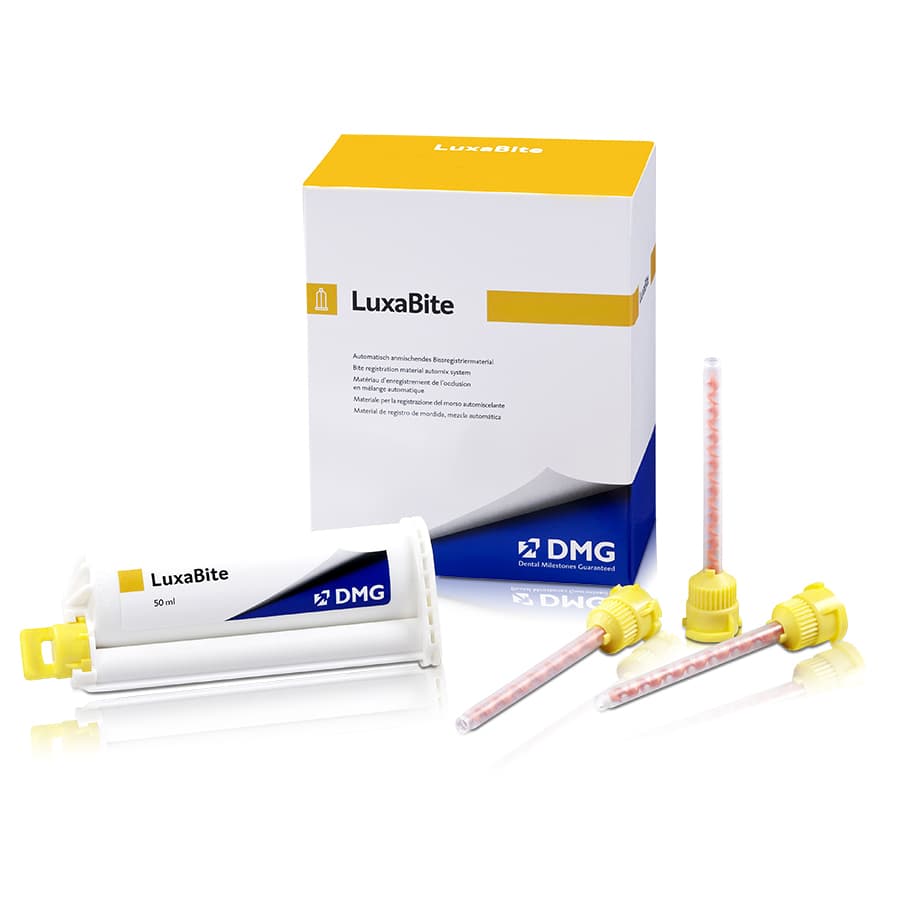 LuxaBite Rigid Bisacryl Bite Registration Material, Blue, Refill Kit, 50 ml Cartridge with 15 Automix Tips, 110560 thumbnail 6