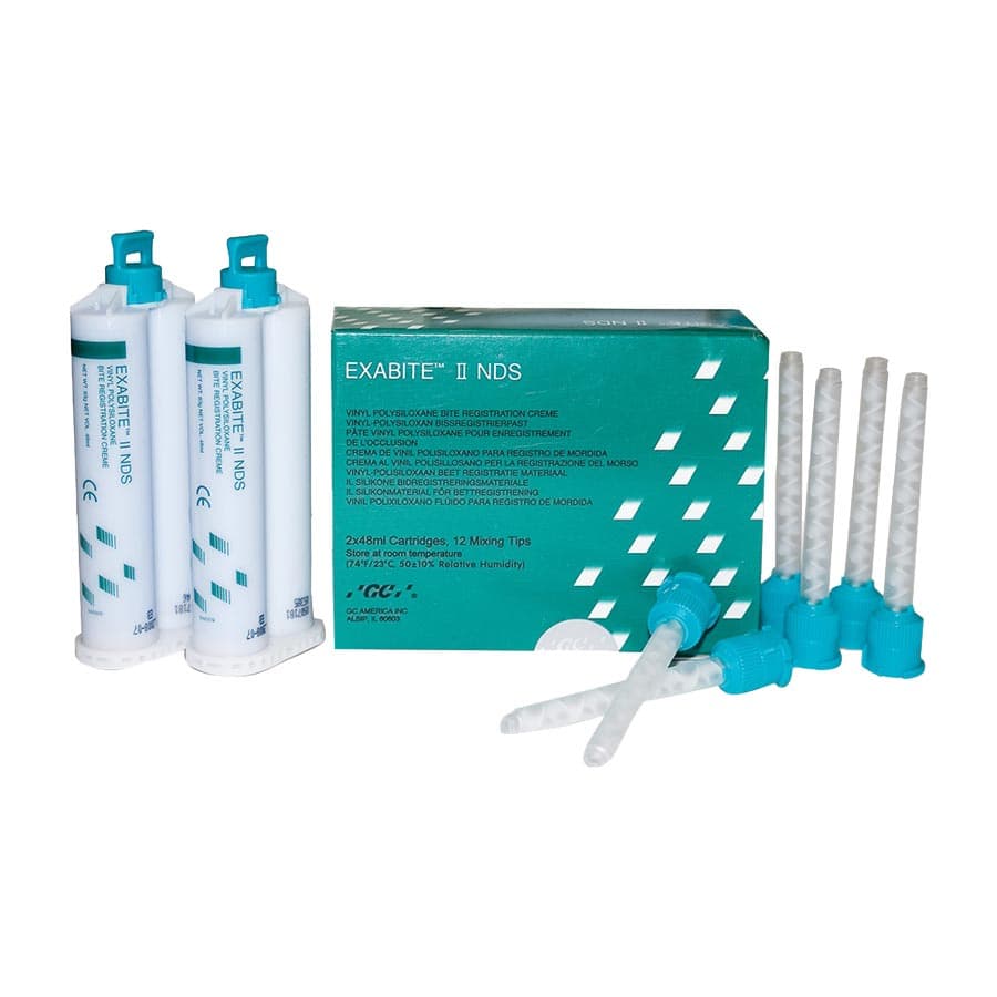 GC America Exabite II NDS VPS Bite Registration Creme, Fast Set, Aqua, 48 mL Cartridge, 2-Pack, 132412 thumbnail 5