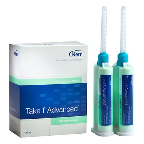 Kerr Take 1 Advanced VPS Bite Registration Material, 2 x 50 mL Cartridges with 6 Mixing Tips, Refill, #33975 thumbnail 10