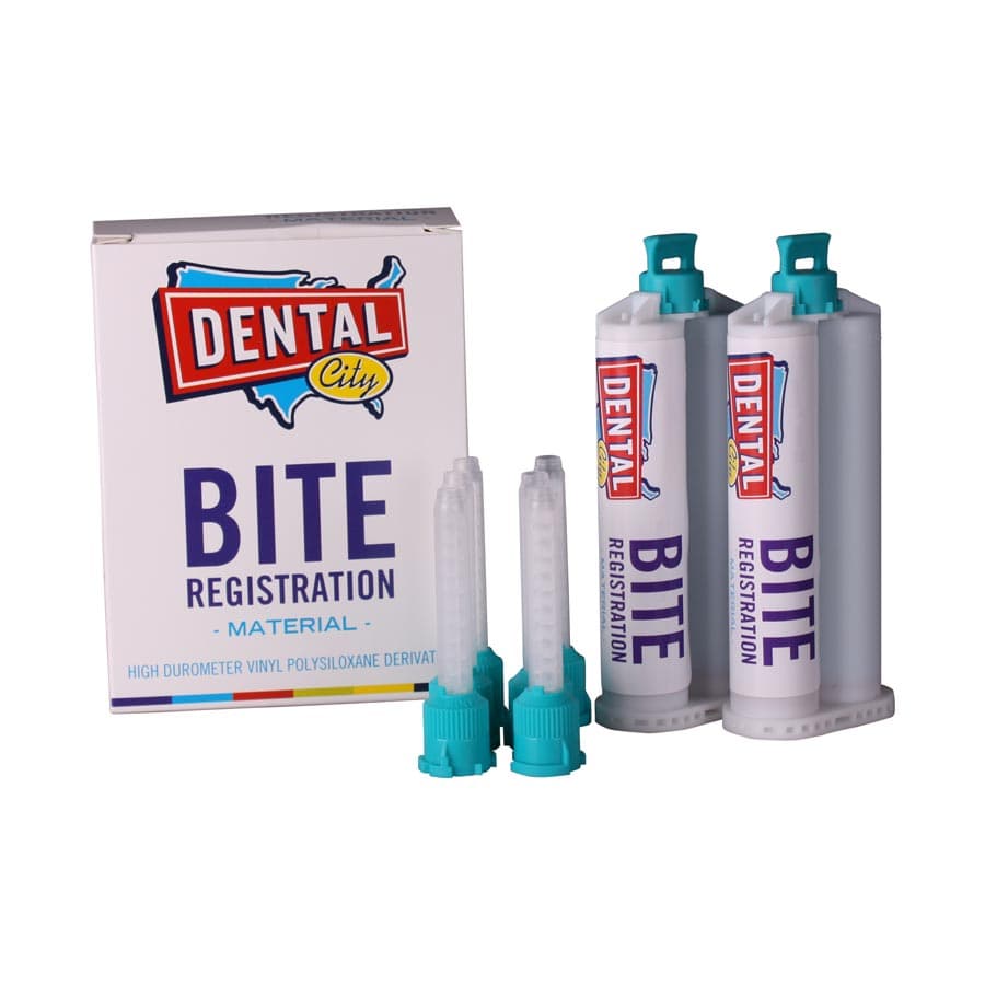 Dental City Bite Registration Super Fast Material, 50ml x 2 Cartridges + Tips - Dental City - Bite Registration Material - Image 1