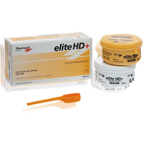 Zhermack Elite HD+ Putty Soft VPS Impression Material, Regular Set, Orange, 250 mL Base + 250 mL Catalyst, 2/Pk, C203000 thumbnail 5