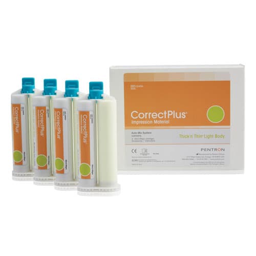 Correct Plus VPS Impression Material, Thick'n Thin Light Body, Regular Set, Unflavored, 50 ml Cartridges, 4/Pk, Q34GA thumbnail 6