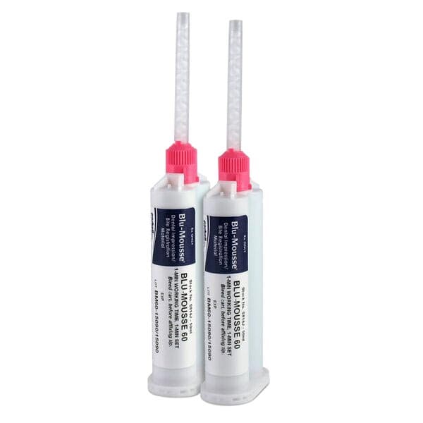 Blu-Mousse 60 VPS Bite Registration Material, 60-Second Set, 50 ml Split Cartridges, 2/Pk, S440S thumbnail 10
