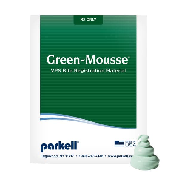Green-Mousse VPS Bite Registration Material, Classic 2-Minute Set, Scent-Free, Automix Split Cartridge, 50 ml, 2/Pk, S455S thumbnail 5