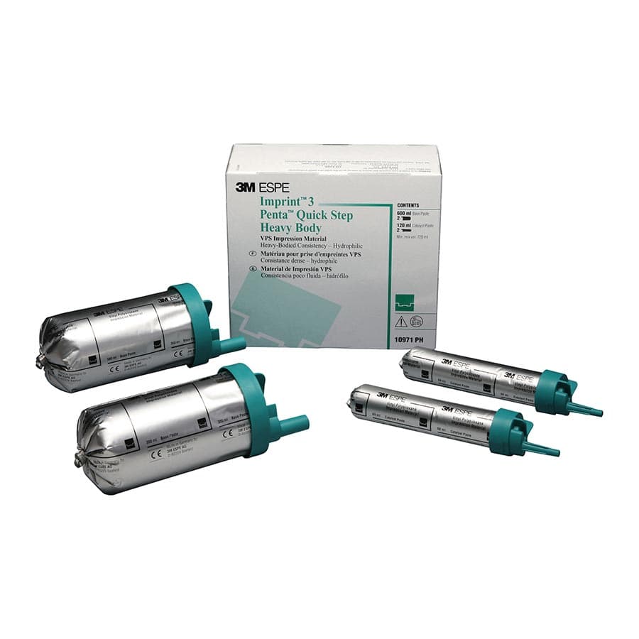 3M Imprint 3 Penta Quick Step Heavy Body VPS Impression Material Refill, 2 x 300 mL Base Paste + 2 x 60 mL Catalyst, 10971PH thumbnail 10