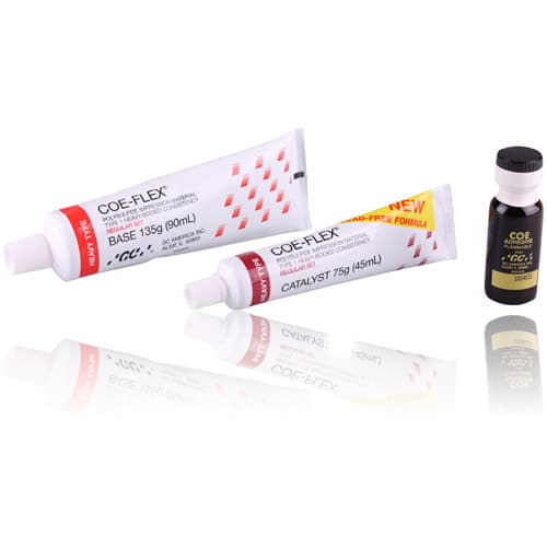 COE-FLEX Lead-Free Polysulfide Impression Material, Heavy Body, Standard Package, 90 mL Base / 45 mL Catalyst / 13-15 mL Adhesive, Regular Set, 131004 thumbnail 11