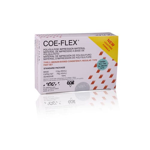 Coe-Flex Lead-Free Polysulfide Impression Material, Regular Body (Medium), Fast Set, Standard Package, 90 mL Base / 45 mL Catalyst / 15 mL Adhesive, 131005 thumbnail 11