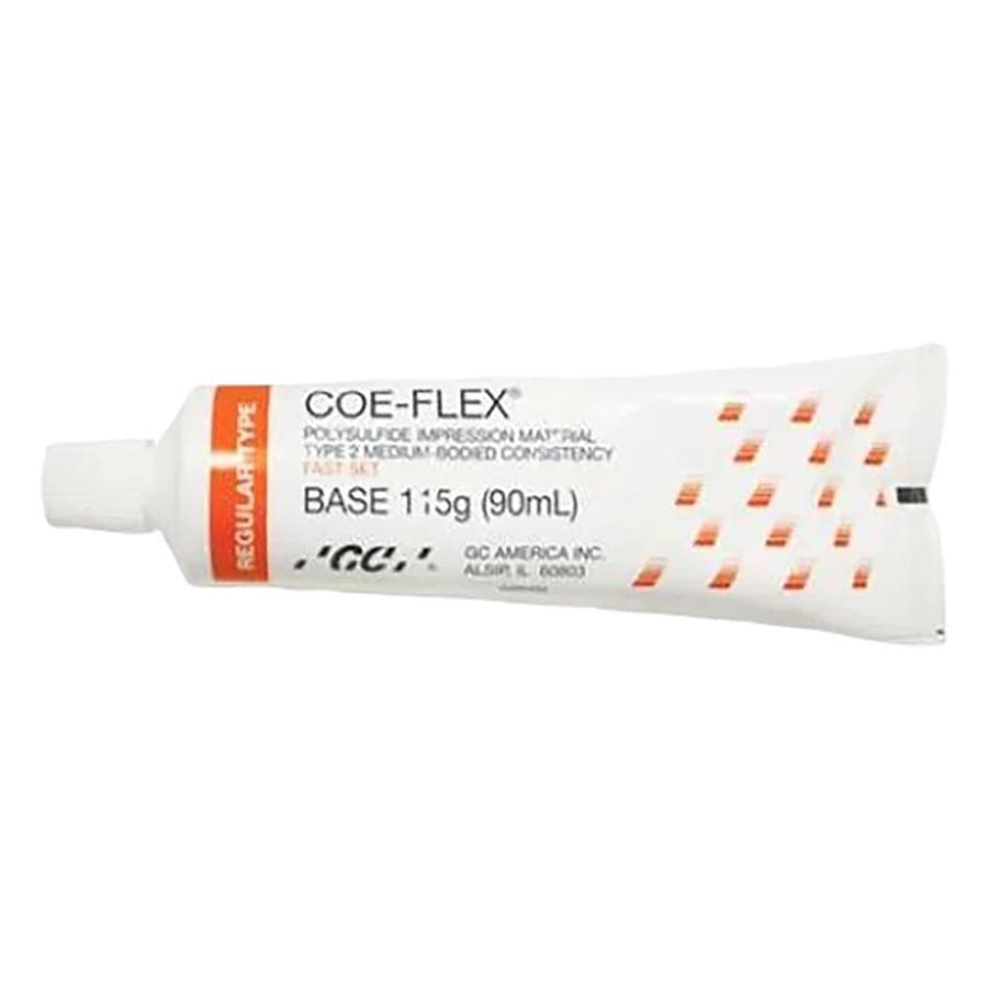 Coe-Flex Lead-Free Polysulfide Impression Material, Base Only, Regular Body (Medium), Fast Set, 90 ml Tube, Blue-Green, 131205 thumbnail 6