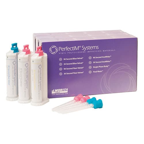 PerfectIM Flexi-Velvet VPS Impression Material, 30-Second Set, Cartridge Kit (3 x 50 mL Cartridges + 12 Mixing Tips), 21-300625 thumbnail 4