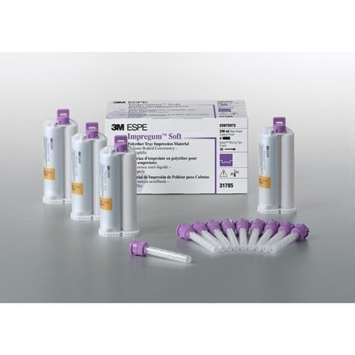 3M Impregum Garant Soft Polyether Tray Impression Material Refill, Medium Body, Purple, 4 x 50 mL Cartridges with 10 Mixing Tips, 31785 thumbnail 5