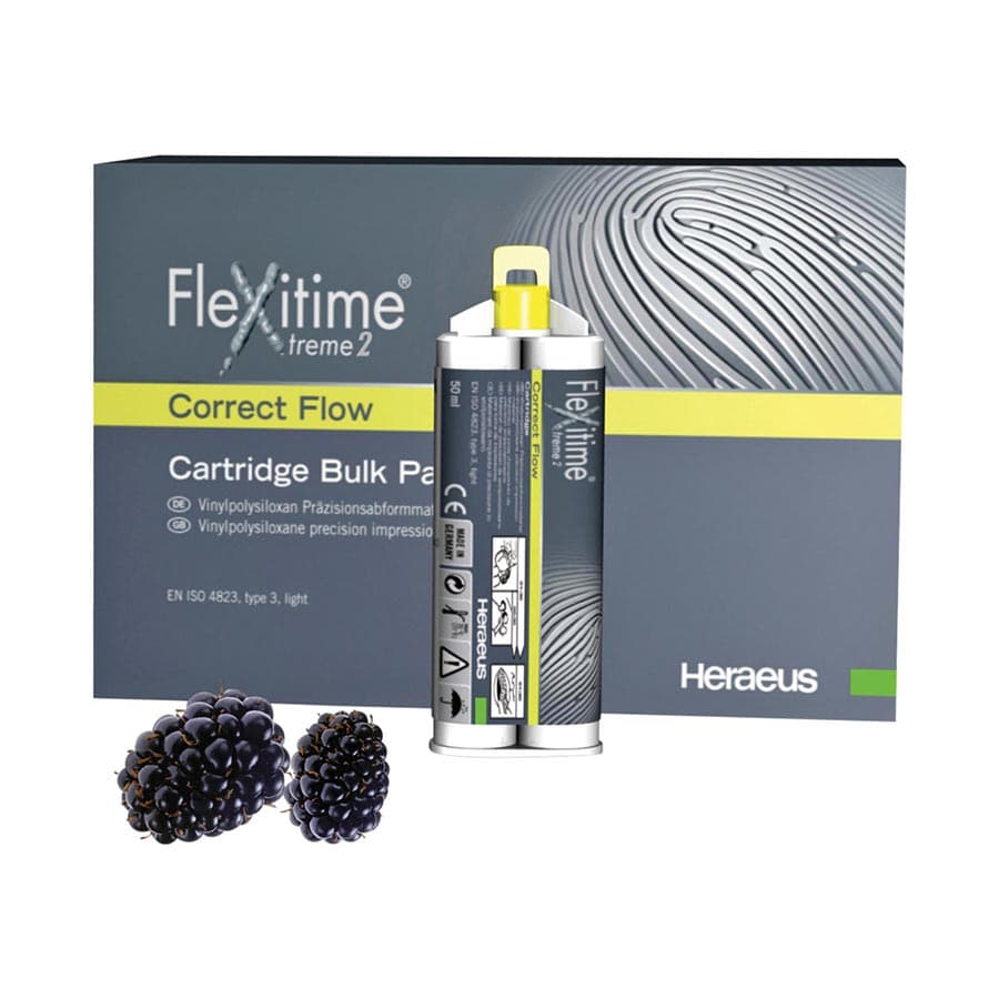 Flexitime Xtreme 2 VPS Impression Material Trial Kit, 2x50 mL Heavy Tray & 2x50 mL Correct Flow, 18 Mix Tips, Universal Adhesive, 66044893 thumbnail 3