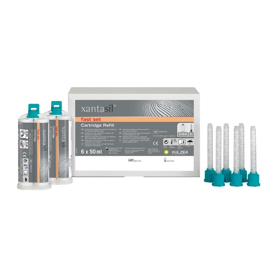 Xantasil Alginate Substitute Impression Material, Fast Set, 50 ml Cartridge Refill, 6/Pk, 66052102 thumbnail 6
