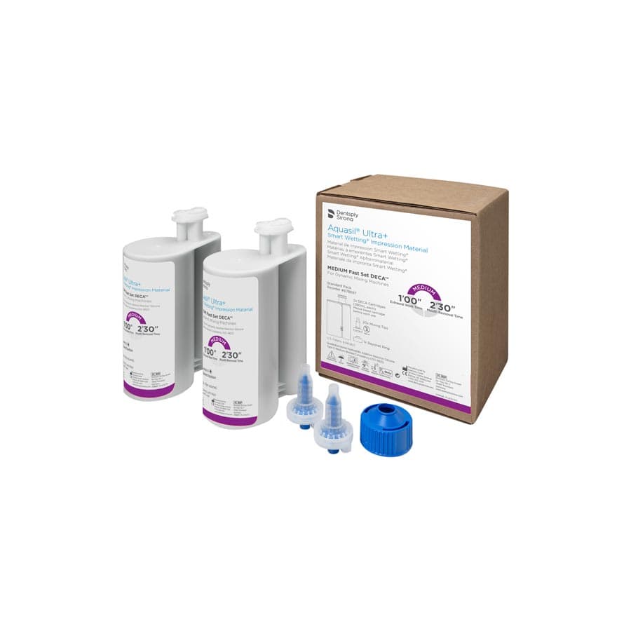 Aquasil Ultra+ DECA Smart Wetting VPS Impression Material, Cartridge Refill, Medium Body, Fast Set, Mint, Purple, 2 x 380 ml, 678697 thumbnail 8