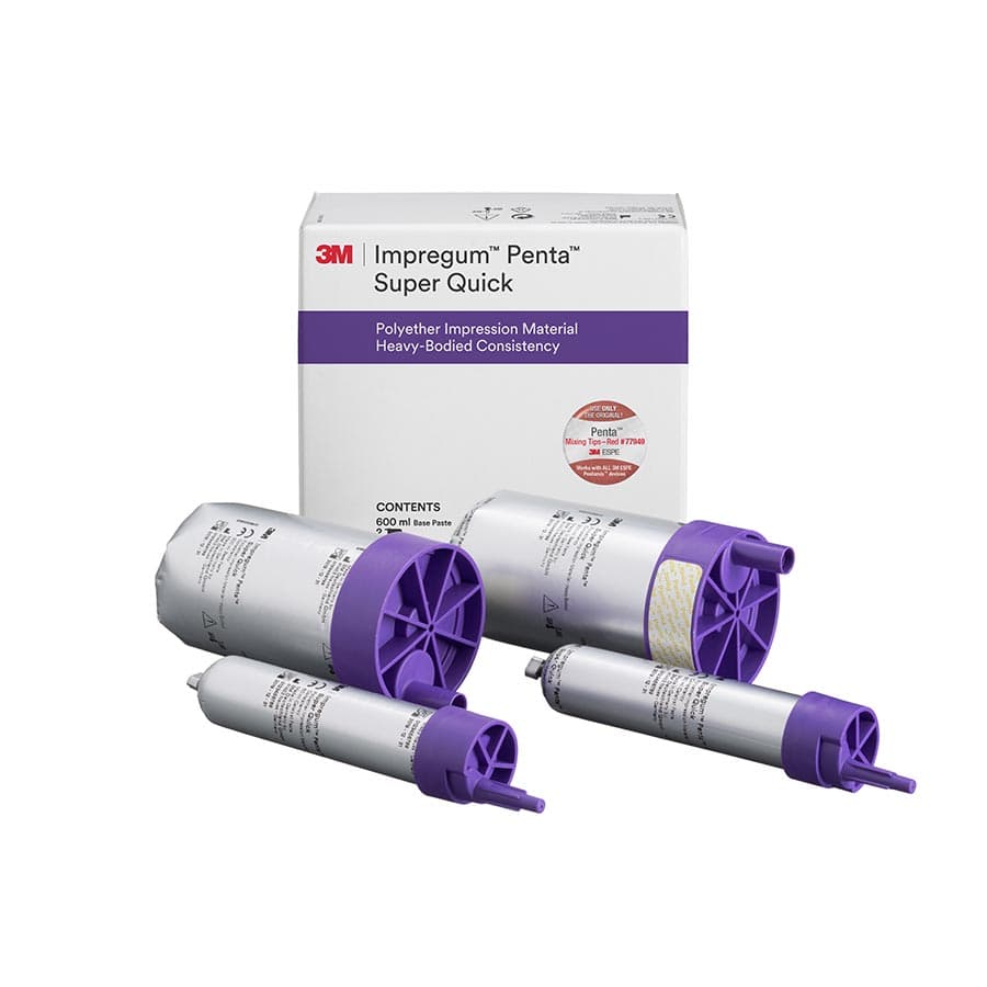 3M Impregum Penta Super Quick Polyether Impression Material, Heavy Body, Refill, 2 x 300 mL Base Paste + 2 x 60 mL Catalyst, 69406 thumbnail 6