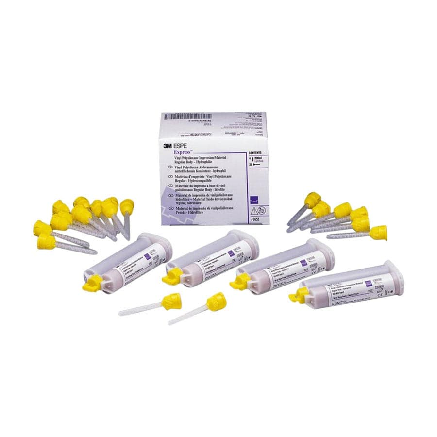 3M Express VPS Impression Material, Light Body, Regular Set, Green, Refill Pack, 4 x 50ml Cartridges with 20 Mixing Tips, 7302 thumbnail 11
