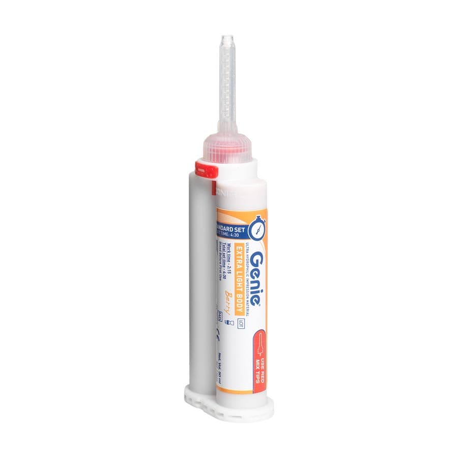 Genie VPS Impression Material, Extra Light Body, Standard Set, Berry Flavor, 50 ml Cartridges, 2/Pk, 77605 thumbnail 7