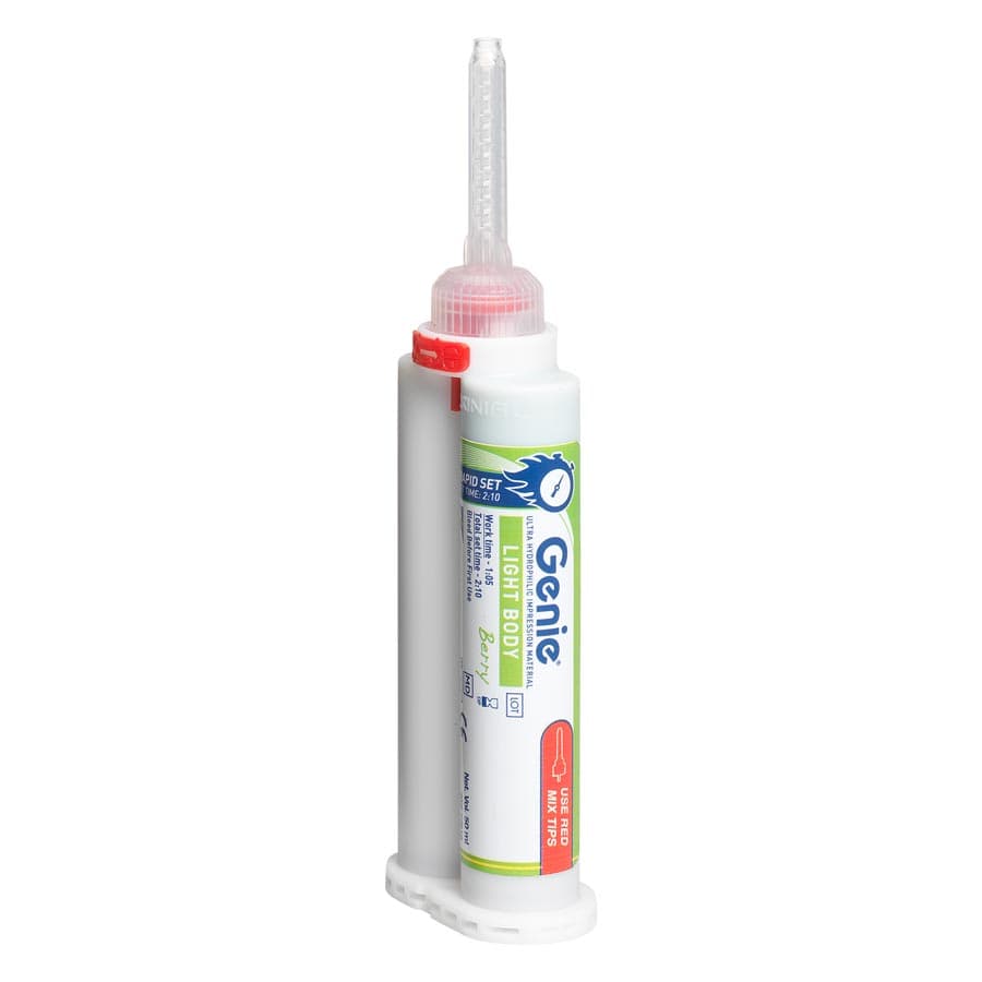 Genie VPS Impression Material, Light Body, Rapid Set, Berry Flavor, Green, 50 ml Cartridges, 2/Pk, 77610 thumbnail 7