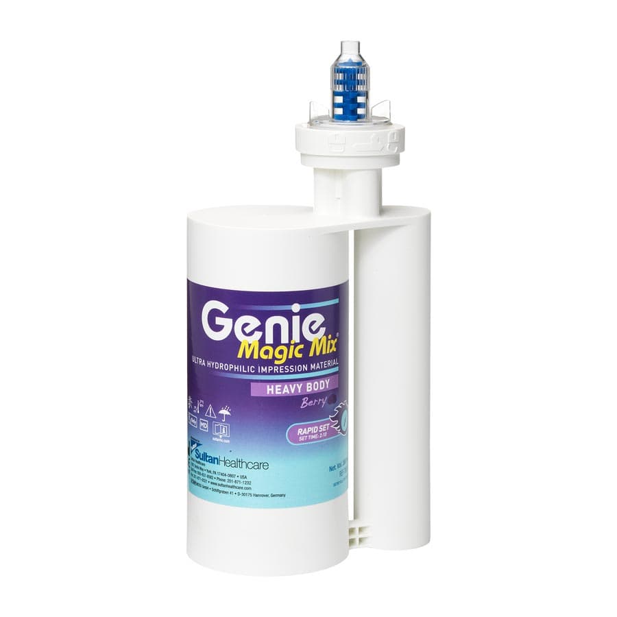 Sultan Genie Magic Mix VPS Impression Material, Heavy Body, Rapid Set, Berry, Purple, Bulk Kit, 4 x 380 mL Cartridges + 1 Bayonet Ring, 78830 thumbnail 4