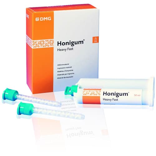 Honigum Automix VPS Impression Material, Heavy Body, QuadFast Fast Set, 50 ml Cartridges, Teal/Honey, 4/Pk, 999838 thumbnail 6