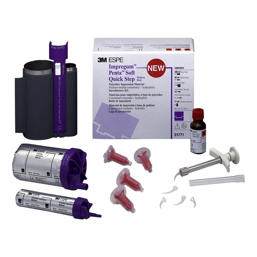 3M Impregum Penta Soft Quick Step Medium Body Polyether Impression Material Intro Kit, #31771 thumbnail 4