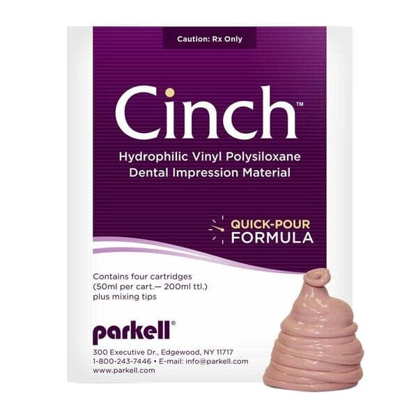 Cinch 90 VPS Impression Material, Medium Body, Fast Set, 50 mL Split Cartridges, 4/Pk, S453S thumbnail 6