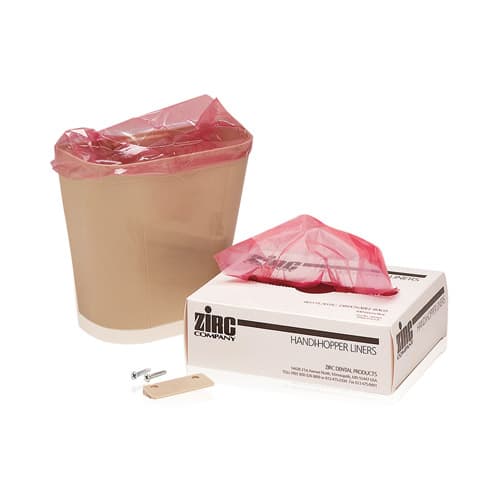 Zirc Dental Handi-Hopper Liners, Red Biohazard, 6.5" x 10.5", 100/Box, 20Z405 thumbnail 6