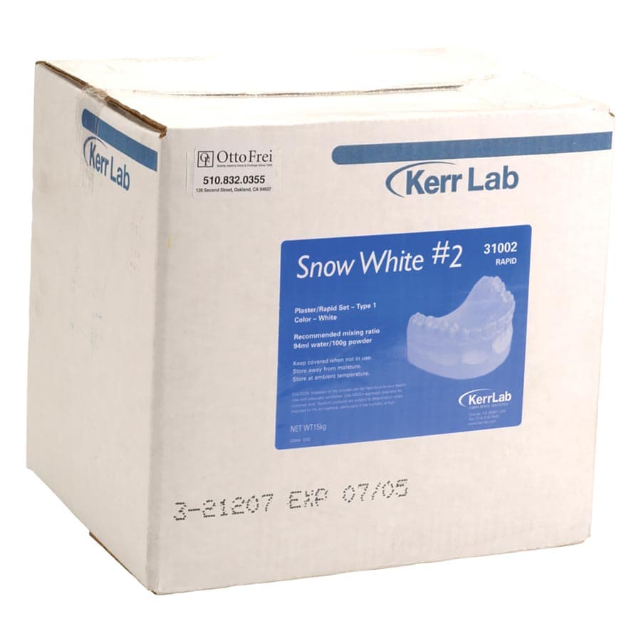 Kerr Lab Snow White Plaster No. 2, Fast Set, 33 lb (15 kg) Carton, #31002 thumbnail 4