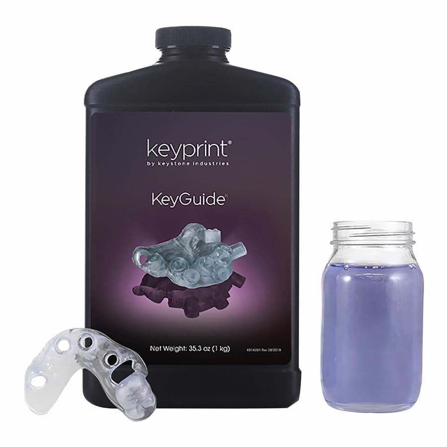 Keystone KeyPrint KeyGuide Biocompatible 3D Printing Resin, Clear, 1 kg Bottle, 4220001 thumbnail 8