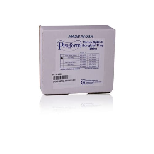 Pro-Form Splint Material, 5" x 5", 0.020" (0.50 mm), Clear, 50/Pk, 9614800 thumbnail 11