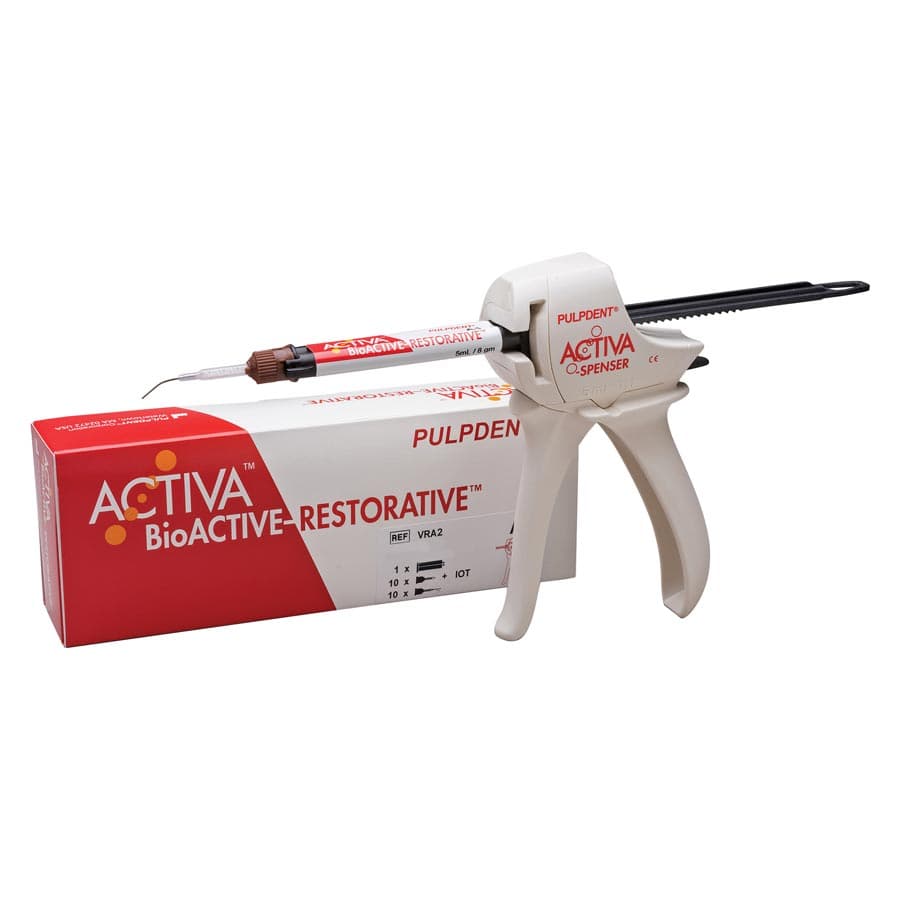 Activa BioACTIVE-Restorative Starter Kit, A2 Shade, 5 mL (8 g) Syringe, with ACTIVA-SPENSER Dispenser and 20 Mix Tips, VR-A2 thumbnail 21