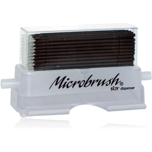 Microbrush X Extended Reach Applicators, Extra-Thin Bendable Tips, Black, 100/Pk with Dispenser, MPX thumbnail 8