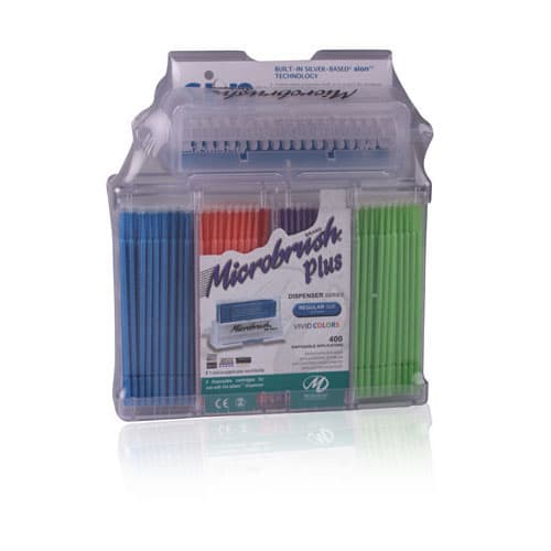 Microbrush Plus Dispenser Kit, Fine (1.5 mm), Assorted Pink/Yellow, 400 Applicators (4 x 100) with Dispenser, PF400-KIT thumbnail 18