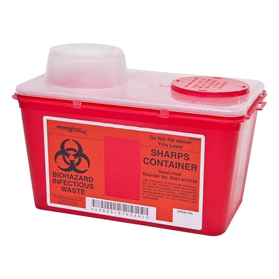 Oak Ridge Products Chimney Top Sharps Container, 4 Qt, Red - Oak Ridge Products - Chimney Top Sharps Containers - Image 1