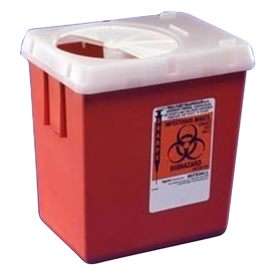 SharpSafety Phlebotomy Sharps Container, 2.2 Quart, Red with Translucent Top and Sliding Lid, 1522SA thumbnail 10